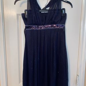 Sparkly navy blue cocktail dress